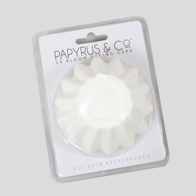 Papyrus & Co WHITE Bloom Baking Cups - Pack of 24