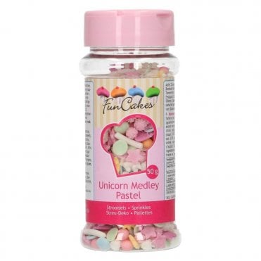 Pastel Unicorn Medley Sugar Decorations - 50g