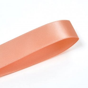 Peach Double-Faced Satin Ribbon - 10mm