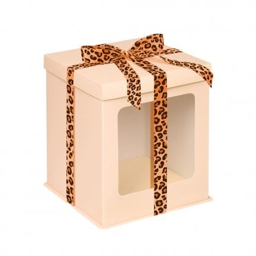 PEACH Tall Stylish Cake Box with Window