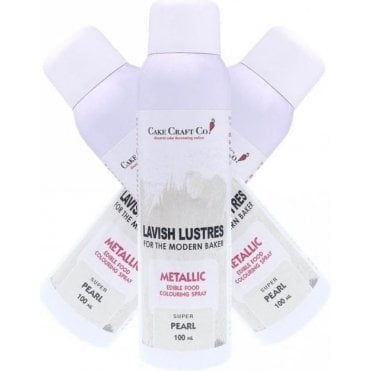 Pearl - 'Lavish Lustre' Edible Food Colouring Metallic Lustre Decorating Spray 400ml