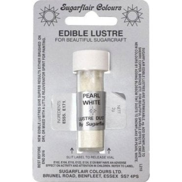 Pearl White - Edible Lustre Dusting Colour 2g