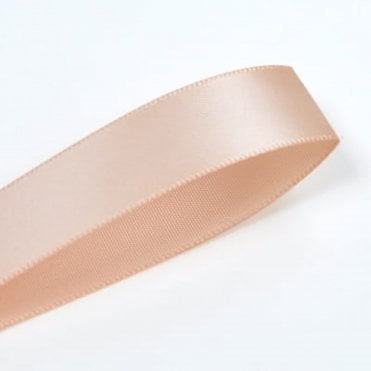 Petal Peach Double-Faced Satin Ribbon - 25mm