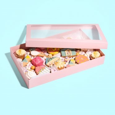 Pink Deluxe Treat Boxes with Window