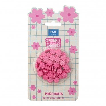 Pink flowers Sprinkle Charms (25g / 0.9oz)