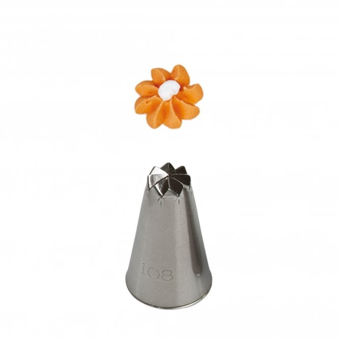Piping Paradise No. 108 Medium Drop Flower Piping Nozzle