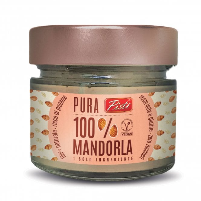 Pisti Pure 100% Mandorla Almond Spread - Vegan & Gluten-Free, 150g