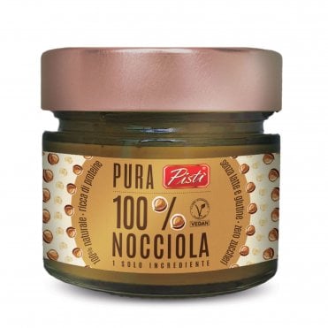 Pisti Pure 100% Nocciola Hazelnut Spread - Vegan & Gluten-Free, 150g