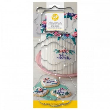 Plaque Fondant Cut Out Set of 6