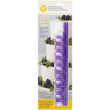 Plastic Support Rods and Caps - Pack of 14