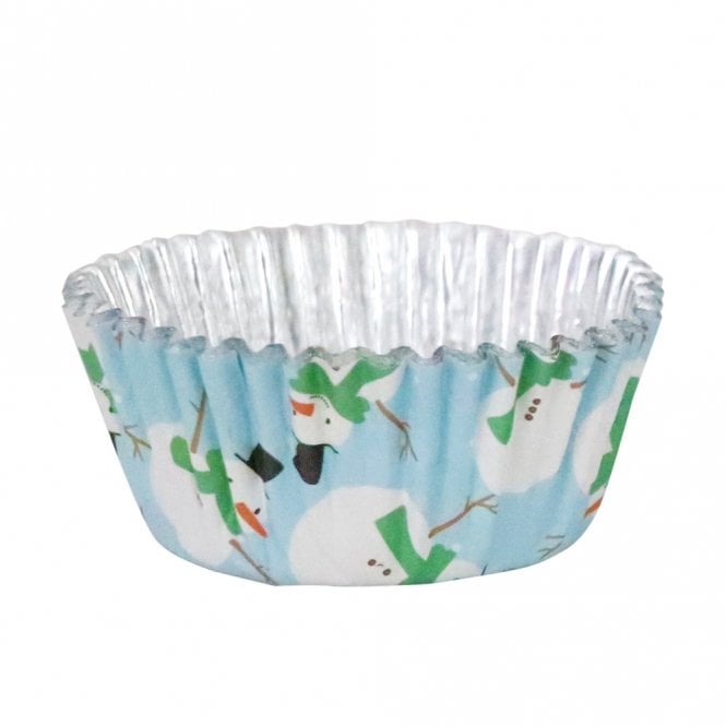 PME Christmas Snowman Foil Lined Baking Cup Cake Cases - Pack Of 30