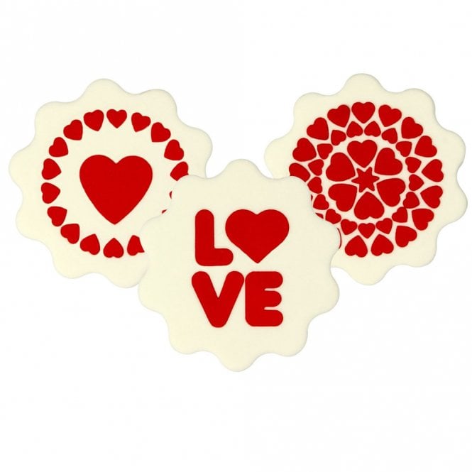 PME Cup Cakes & Cookies Love Stencil - Set Of 3
