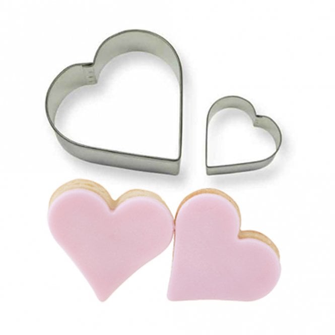 PME Fine Heart Metal Cookie & Cake Cutter - Set Of 2