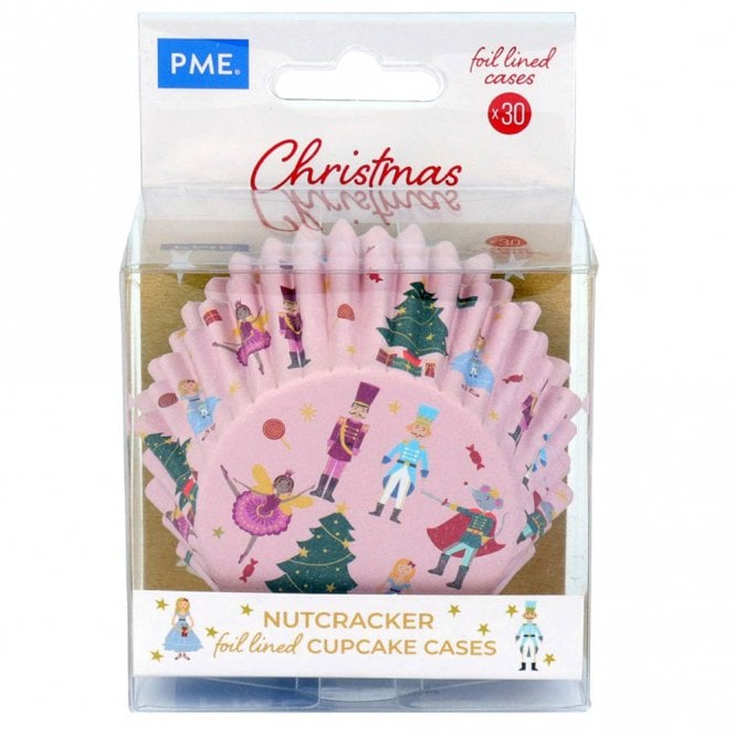 PME Foil Lined Christmas Cupcake Cases - Nut Cracker - Pack Of 30