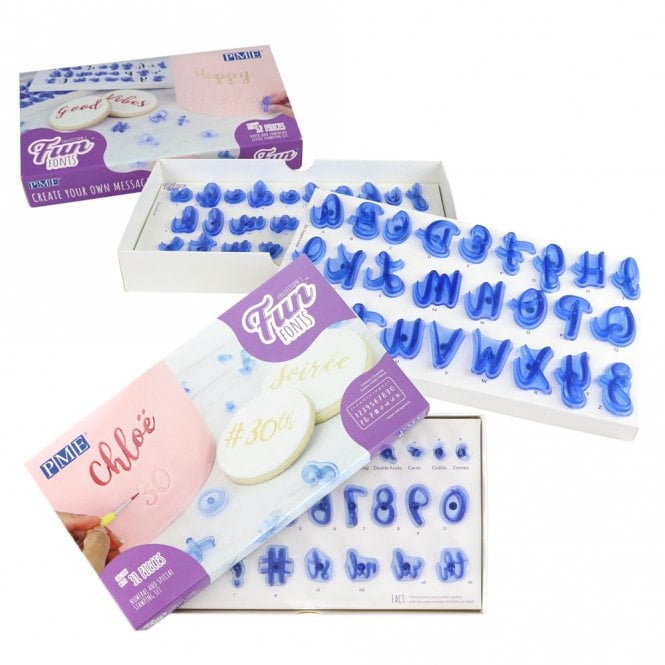 PME Fun Fonts Embossing Collection - FULL SET - Alphabets Upper Case, Lower Case, Number & Symbols