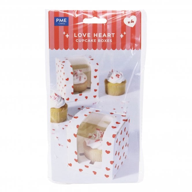 PME Love Hearts - Valentines Treat Boxes - Pack of 4