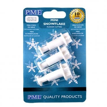 PME Mini Snowflake Plunger Cutter Set Of 3