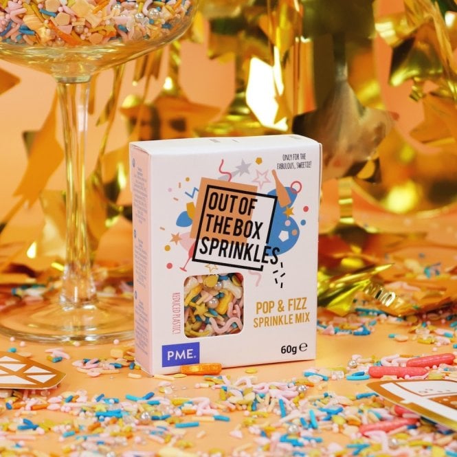 PME Out of the box sprinkles - pop & fizz mix sprinkle mix 60g Best Before 01.20.2023