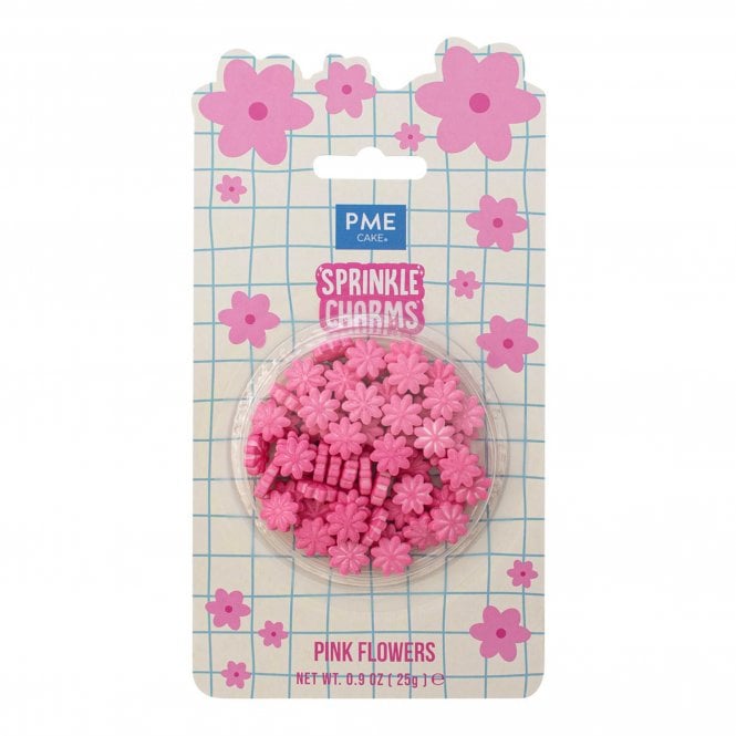 PME Pink flowers Sprinkle Charms (25g / 0.9oz)