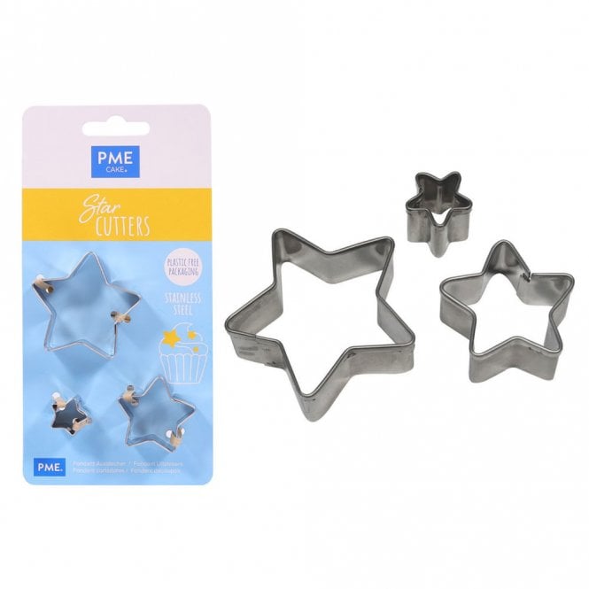 PME Stainless Steel Star Cutter Set of 3