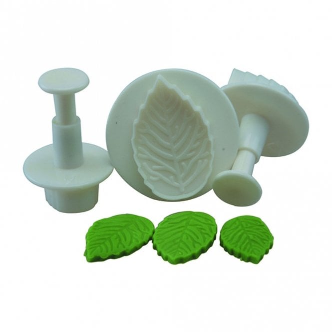 PME Veined Rose Leaf Plunger cutter -Set Of 3