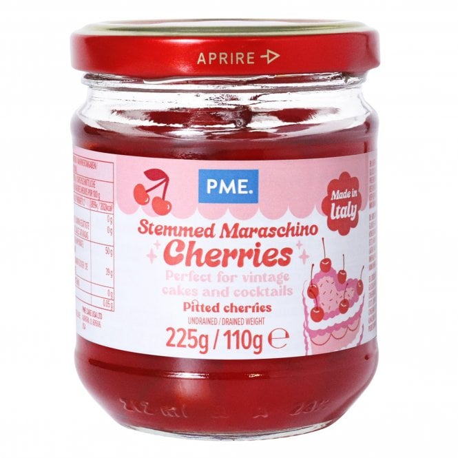 PME Vintage Collection - Stemmed Maraschino Cherries (225g/8.99oz)