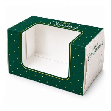 Premium Christmas Log Window Box with Insert - Pack of 25