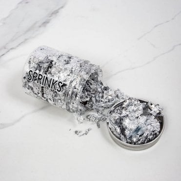 Premium Silver Leaf Flakes in a Jar