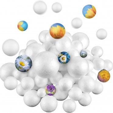 Premium White Foam Balls - Pack of 10