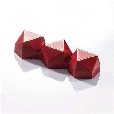 Professional Quality Classic BonBon Geometrical Shape Polycarbonate Chocolate Snack Mould - 175 x 275mm - 8 Cavity