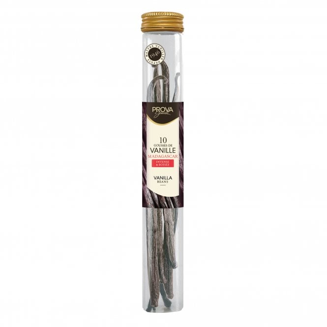 Prova Gourmet Madagascar Bourbon Vanilla Beans - Glass Tube x 10 