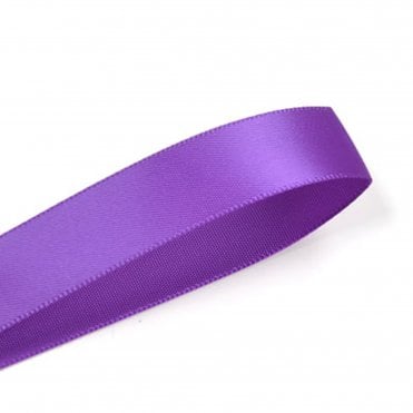 Purple Double-Faced Satin Ribbon - 15mm