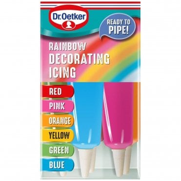 Rainbow Decorating and Writing Icing Set (6 x 17g Tubes)