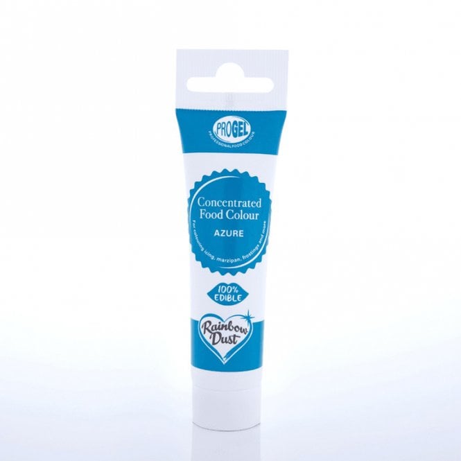 Rainbow Dust ProGel Azure (Electric Blue) Professional Food Gel Colours 25g
