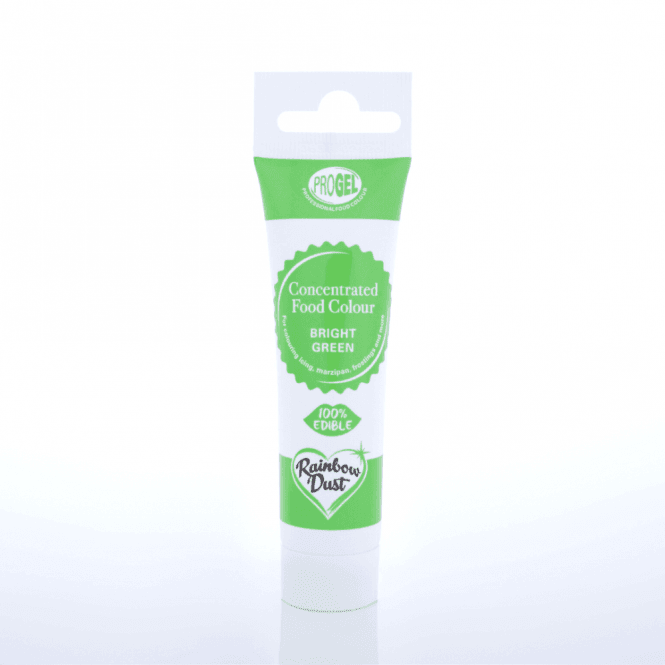 Rainbow Dust ProGel Bright Green Professional Food Gel Colours 25g