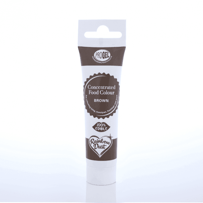 Rainbow Dust ProGel Brown Professional Food Gel Colours 25g