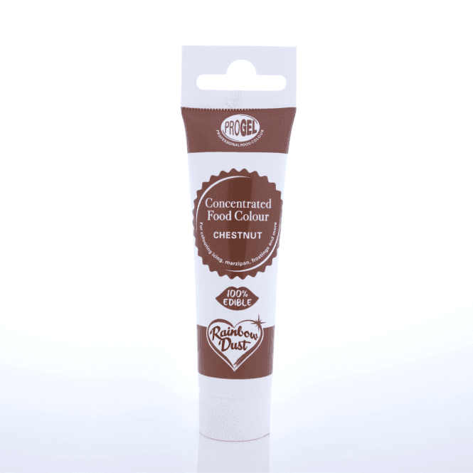 Rainbow Dust ProGel Chestnut Professional Food Gel Colours 25g