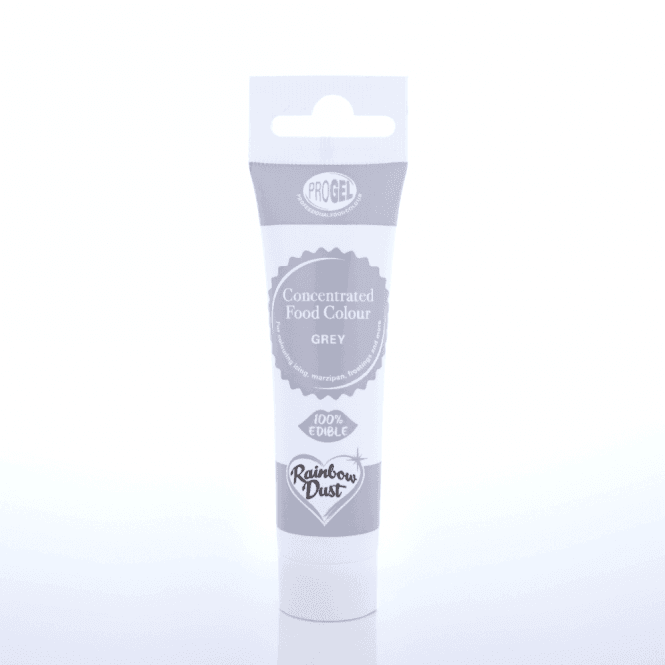 Rainbow Dust ProGel Grey Professional Food Gel Colours 25g