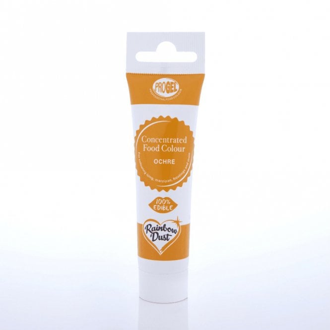 Rainbow Dust ProGel Ochre Professional Food Gel Colours 25g