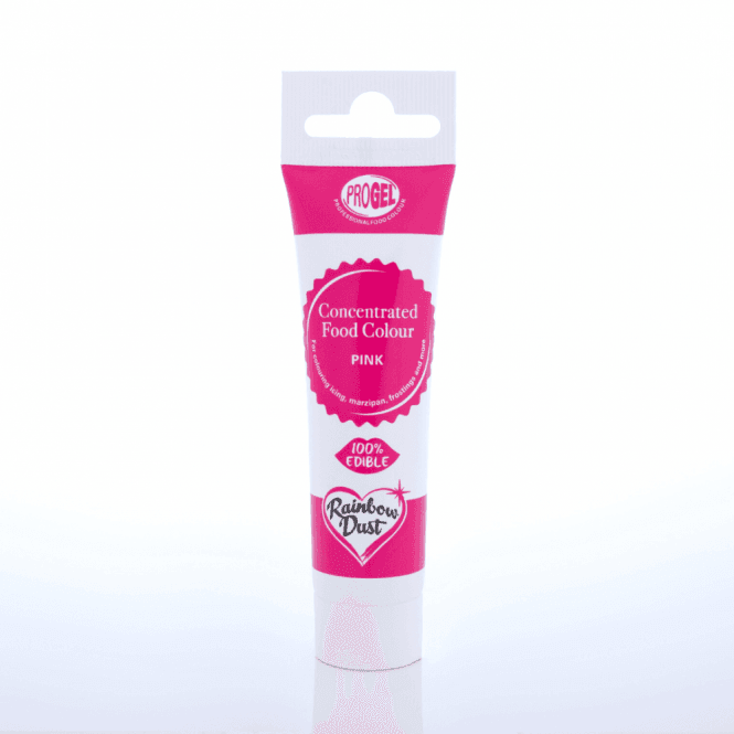 Rainbow Dust ProGel Pink Professional Food Gel Colours 25g