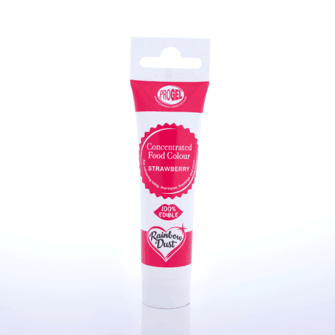 Rainbow Dust ProGel Strawberry Professional Food Gel Colours 25g