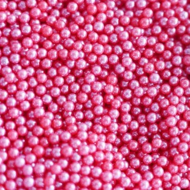 Raspberry Ripple Pearls Edible Sprinkles – 4mm - 80g