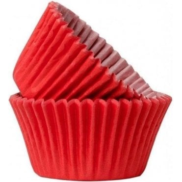 Red 50 Muffin Cases- Professional Quality Baking Cases