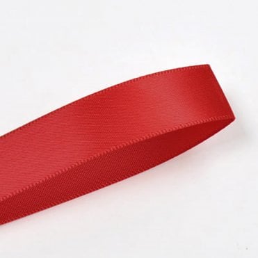 Red Double-Faced Satin Ribbon - 15mm