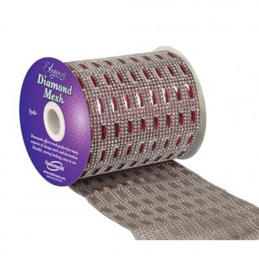 Red No.16 Diamond Mesh Pattern No.352 - 12cm x 1 Yard