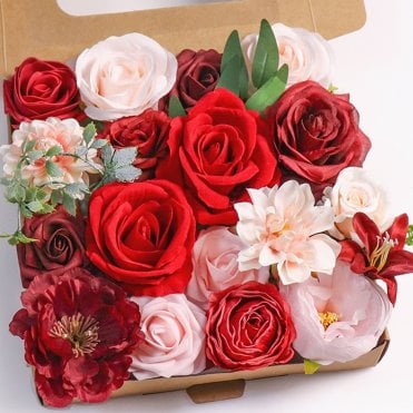 Red & Pink - DIY Faux Flower Box Set