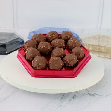 Red Radiance: Chic and Stylish Hexagonal Chocolate Box - 13 Cavities (Pack of 10)