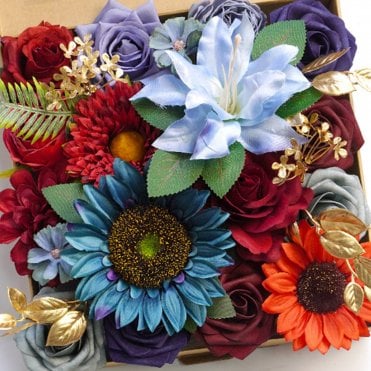 Red Sunflower DIY Faux Flower Box Set