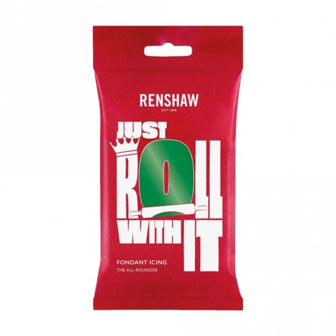 Renshaw 250g Emerald Green Ready To Roll Sugarpaste Fondant Icing Best Before: 28/07/2025