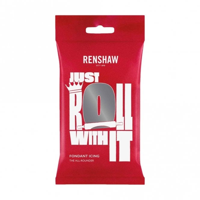 Renshaw 250g Grey Ready To Roll Sugarpaste Fondant Icing